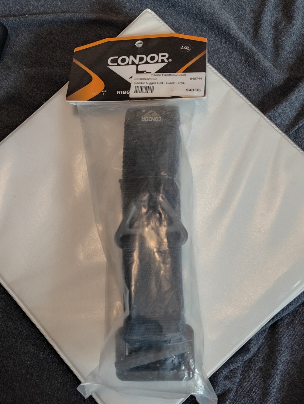 Condor Black Tactical Rigger Belt - Heavy-Duty Men’s Belt